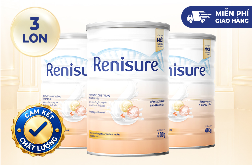 Combo 3 lon Protein Renisure Vanilla 400g