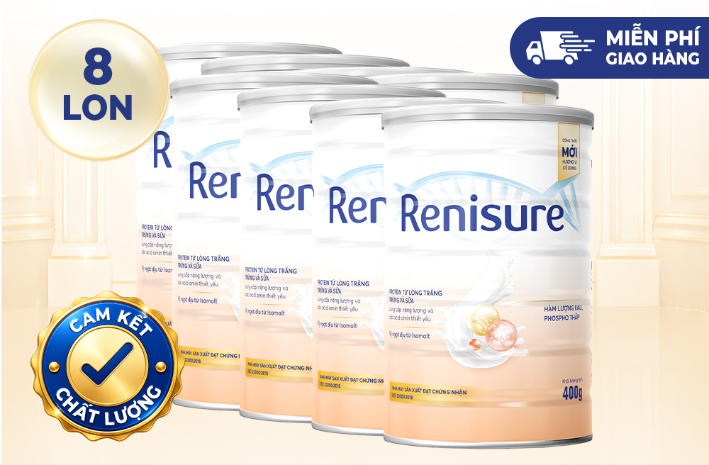 Combo 8 lon Protein Renisure Vanilla 400g